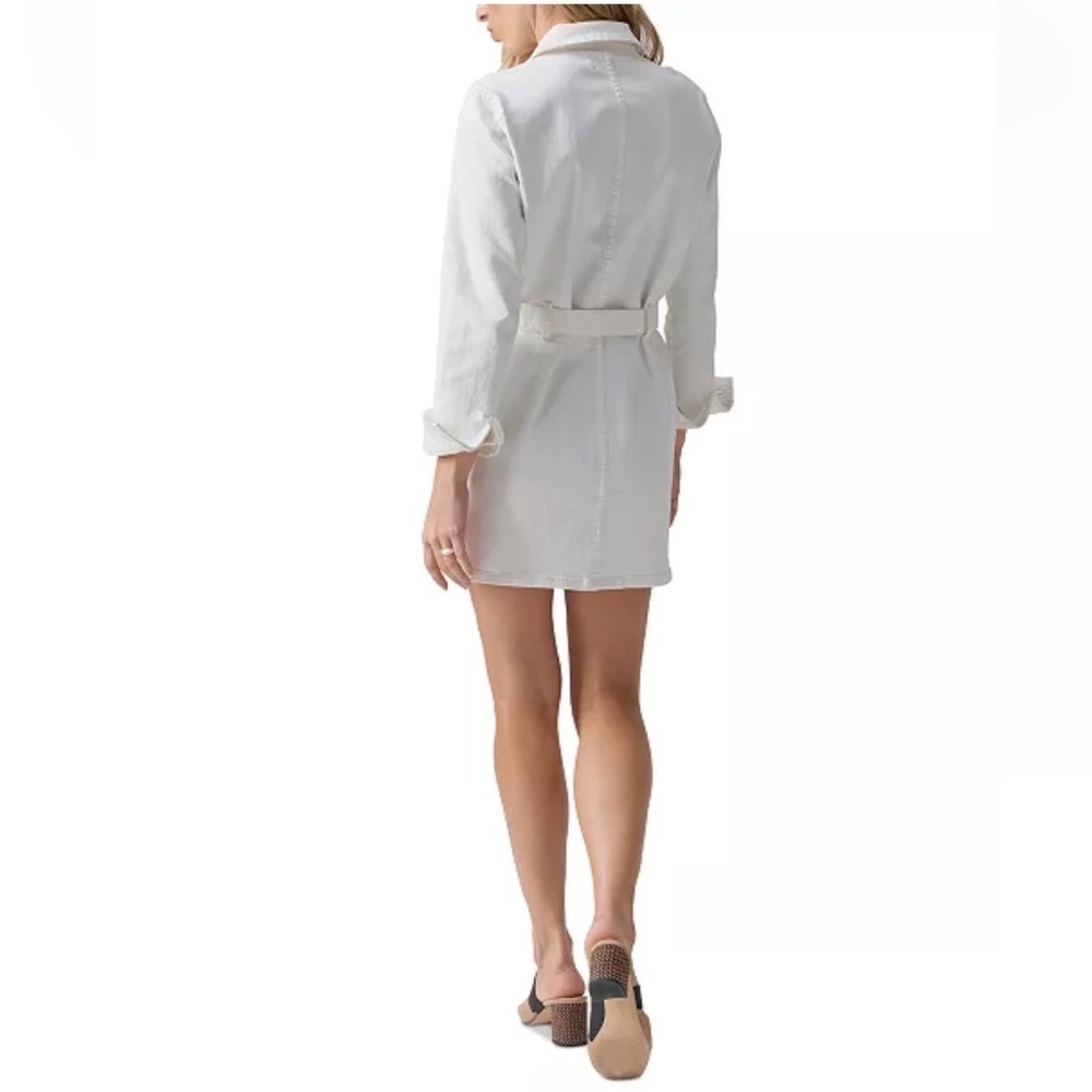 SANCTUARY denim off white utility casual shirt dress Size Medium Nwt - Picture 2 of 9